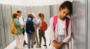 teenage girl experiencing anxiety at school