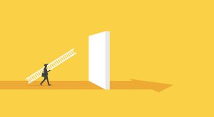 graphic illustration of a roadblock